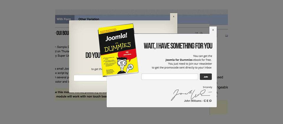 JBounce - всплывающее окно с эффектными настройками