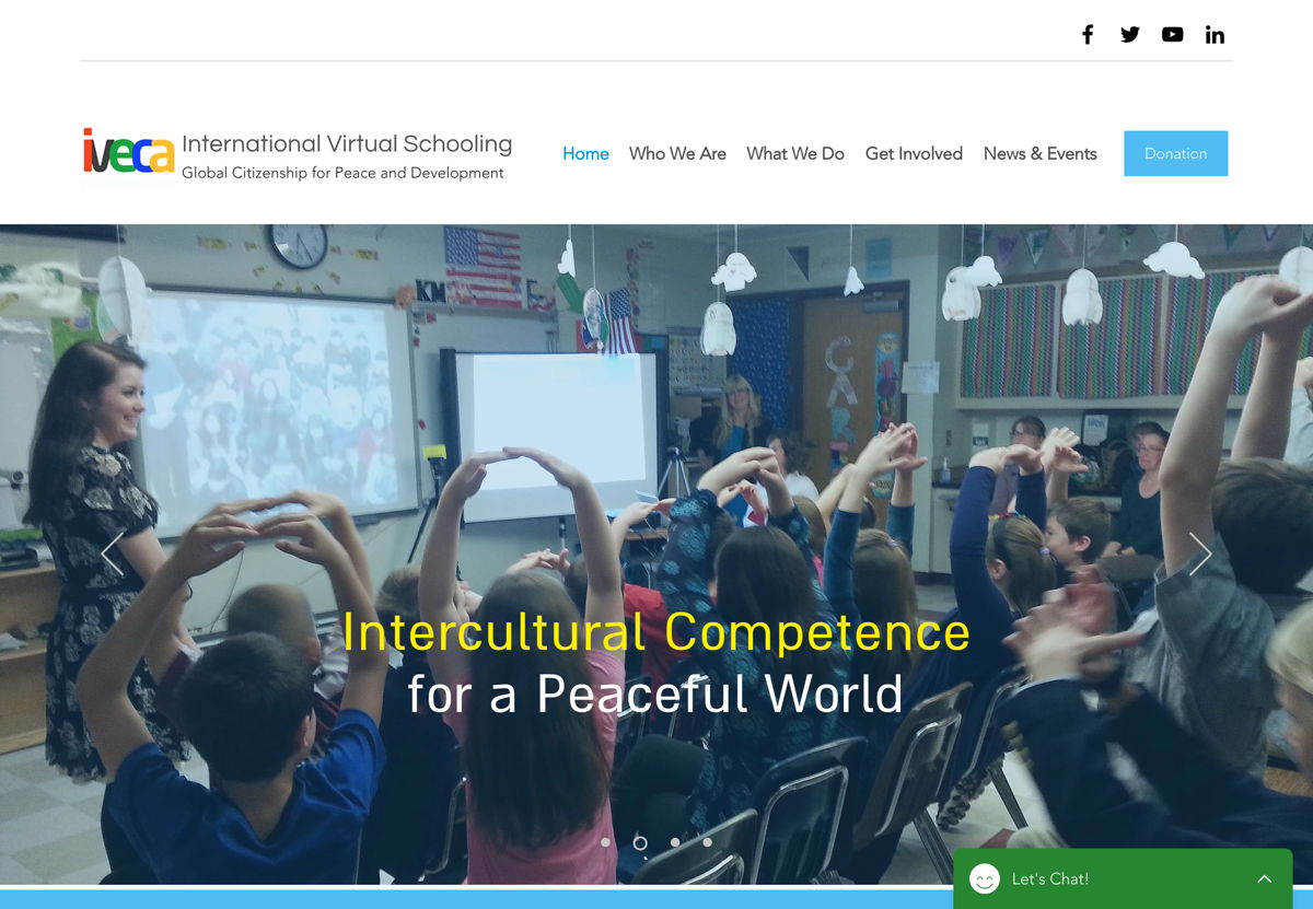 Screenshot of IVECA, from the nonprofit & charity websites collection.