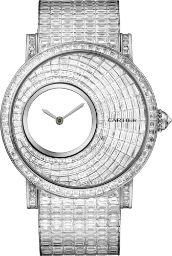 Rotonde de Cartier Mysterious Hour White Gold / Baguette