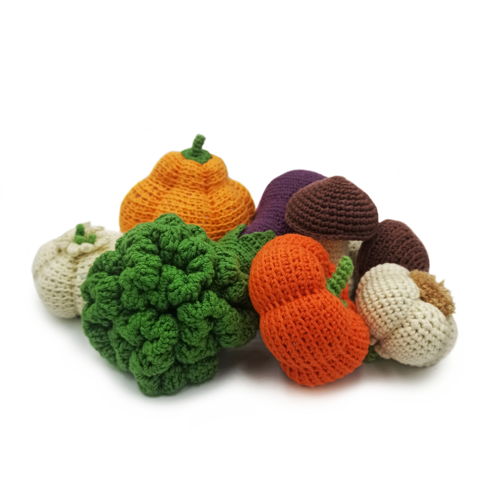 ALL VEGETABLES crochet patterns PDF - Farmer's Market - Play food amigurumi toy. Crochet food digital pattern. Crochet vegetables market bag