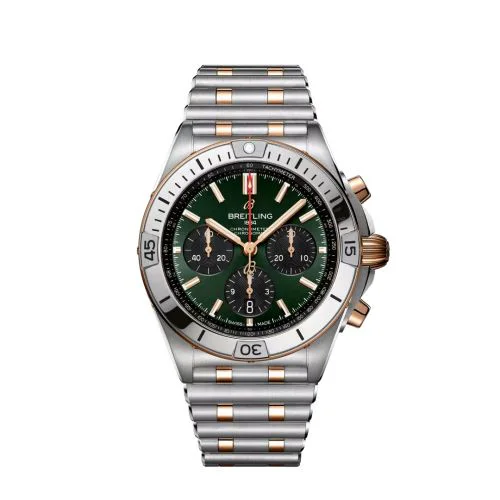 Chronomat B01 42 Stainless Steel - Red Gold / Green / Rouleaux