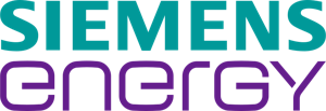 Siemens Energy logo with SIEMENS in turquoise uppercase letters and energy in purple lowercase rounded letters below.