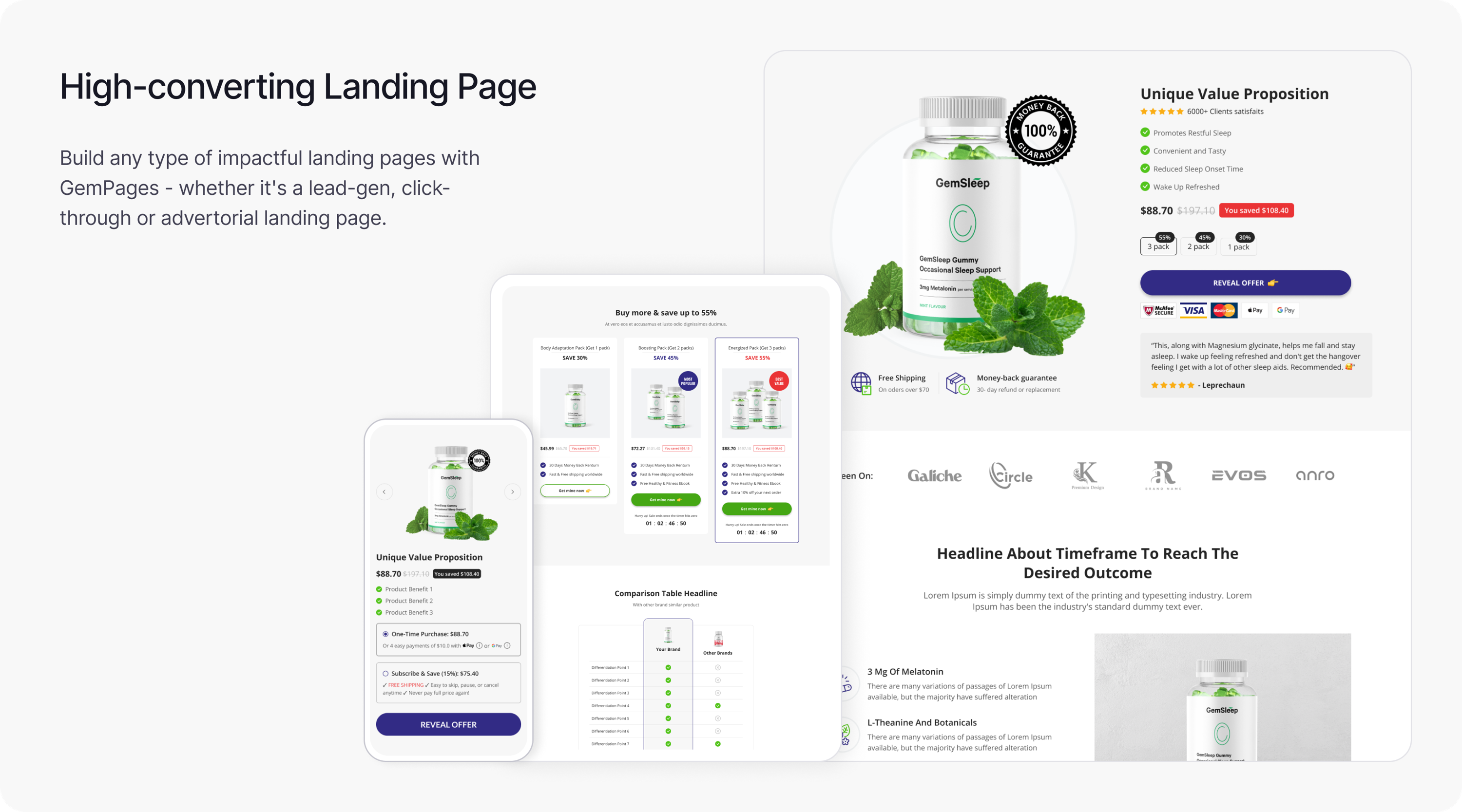 high-converting landing page with GemPages