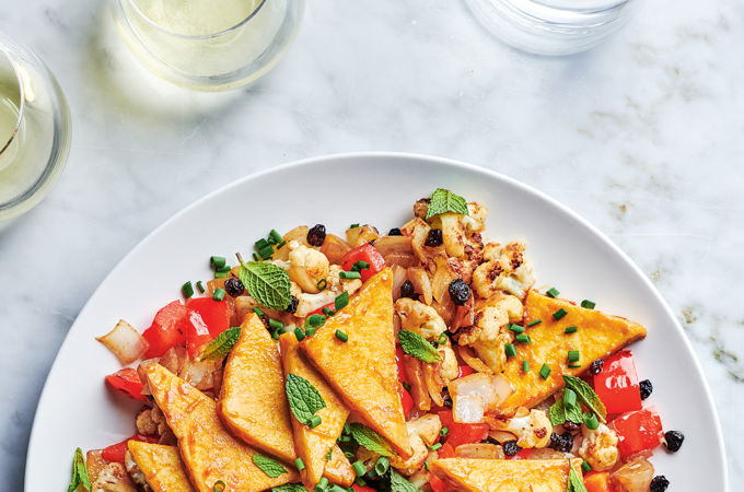 Tofu à la moutarde et légumes rôtis au garam masala