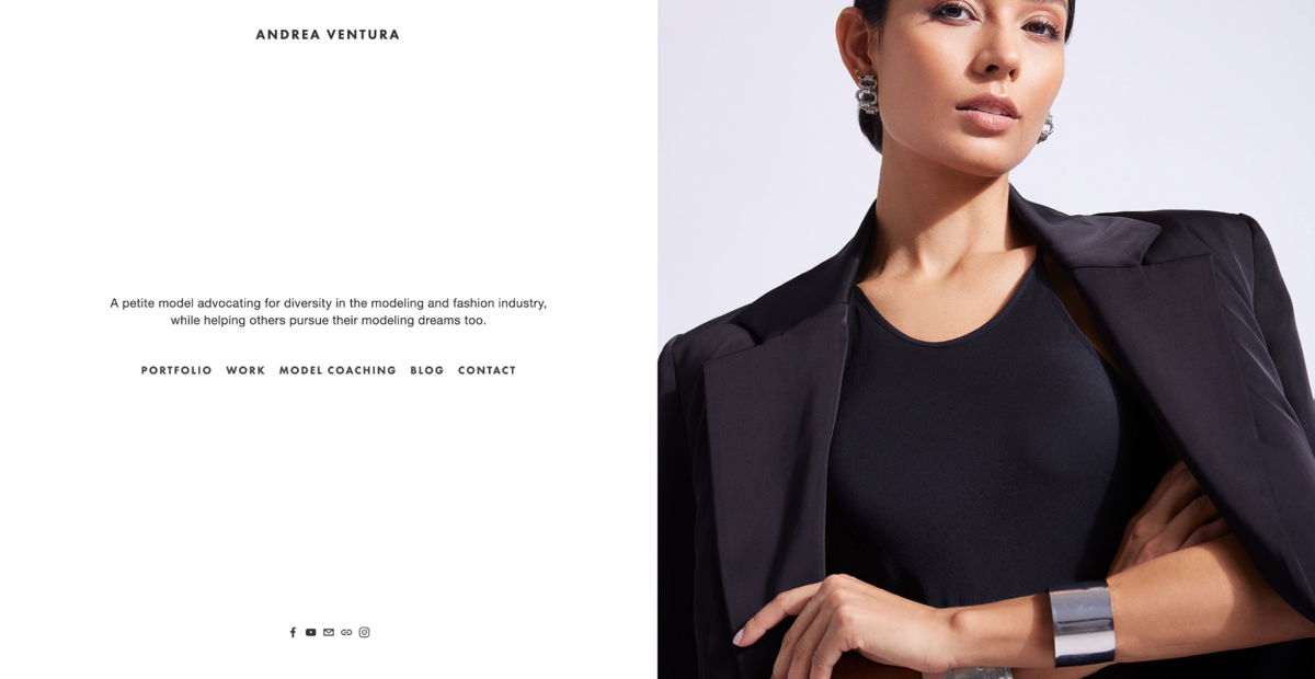 Screenshot of Andrea Ventura, from the model websites collection.