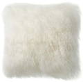 Ivory fluffy tibetan wool pillow