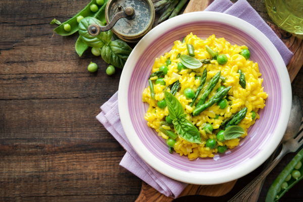 Photo of Summer Bounty Risotto with Caprese Salad