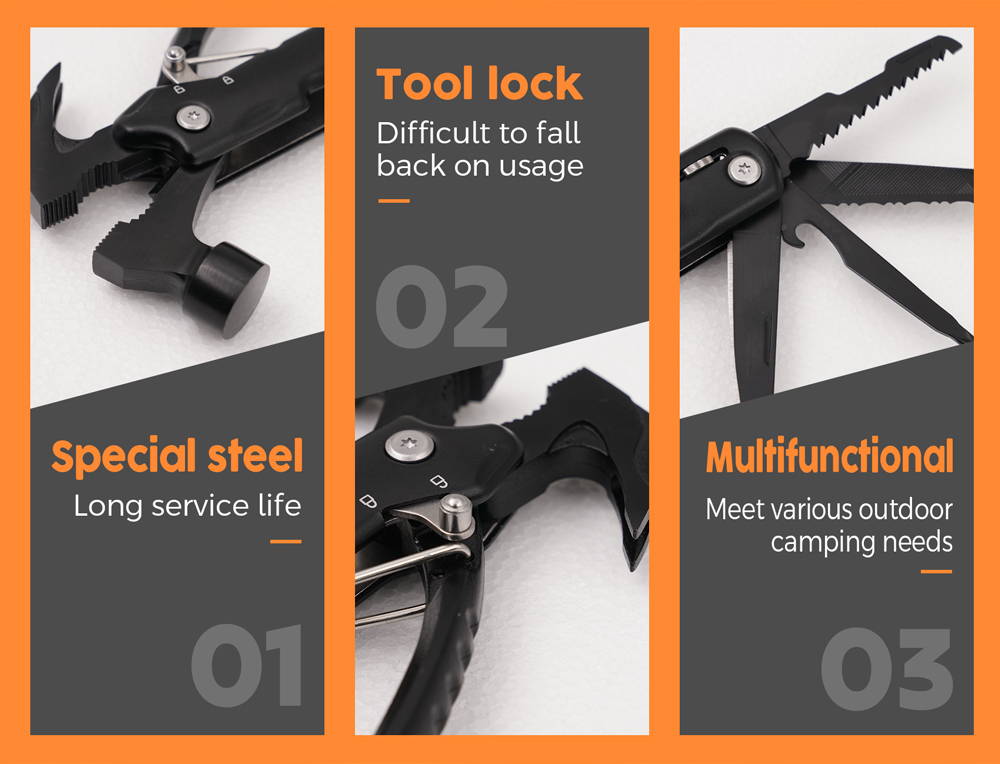 The structure of this camping hammer is stable with many creative designs