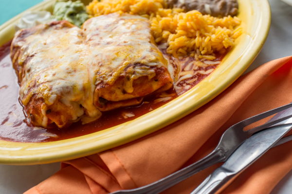 Photo of RESTAURANT Beef Chimichangas, Rice & Black Beans (HEAT N'SERVE)