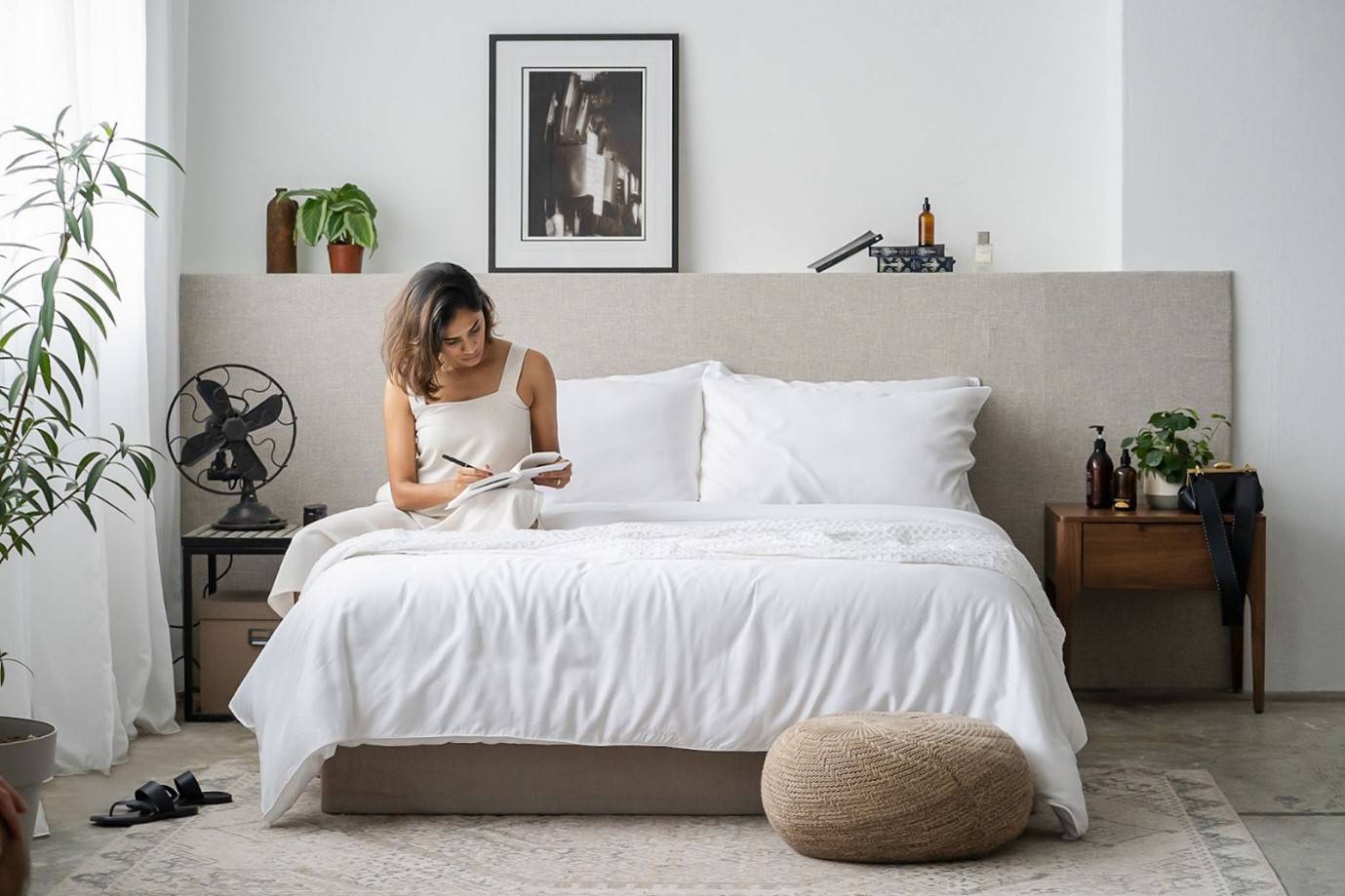 Weavve’s TENCEL™ Classic Set Bed Sheets in Cloud White