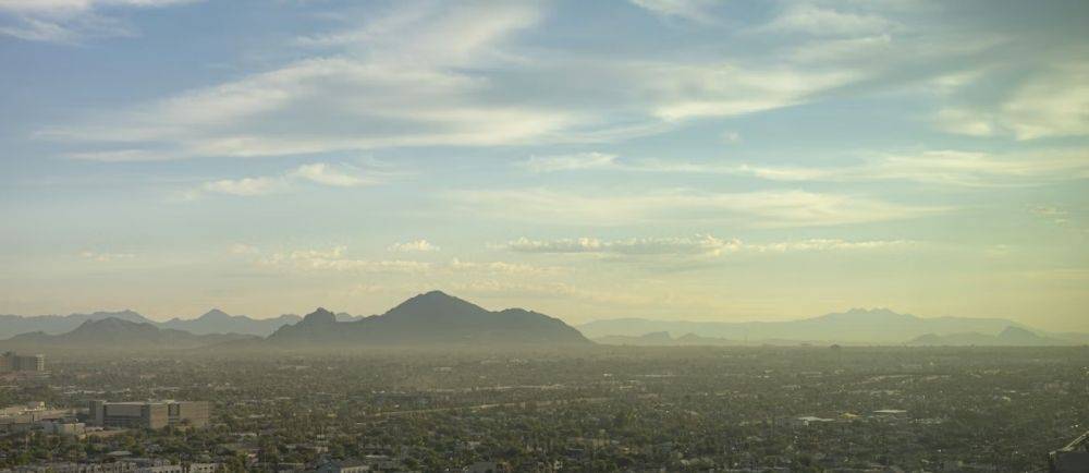 A hazy view over Phoenix Arizona