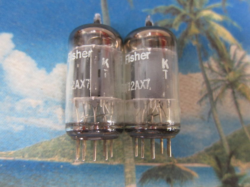 Pr Vintage Telefunken ECC83 12AX7 Tubes, Matching Batch numbers/test results, EX West Germany, 1960s, Test As New, EX SOUND