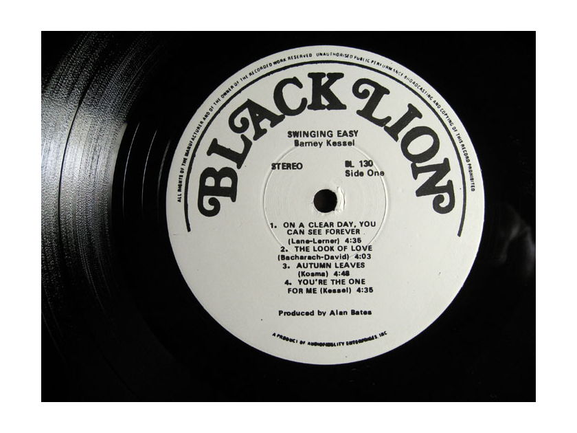 Barney Kessel - Swinging Easy! - White Label Promo 1971 Black Lion Records BL-130