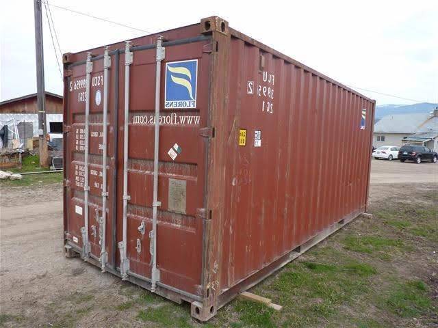 20 foot shipping container side view