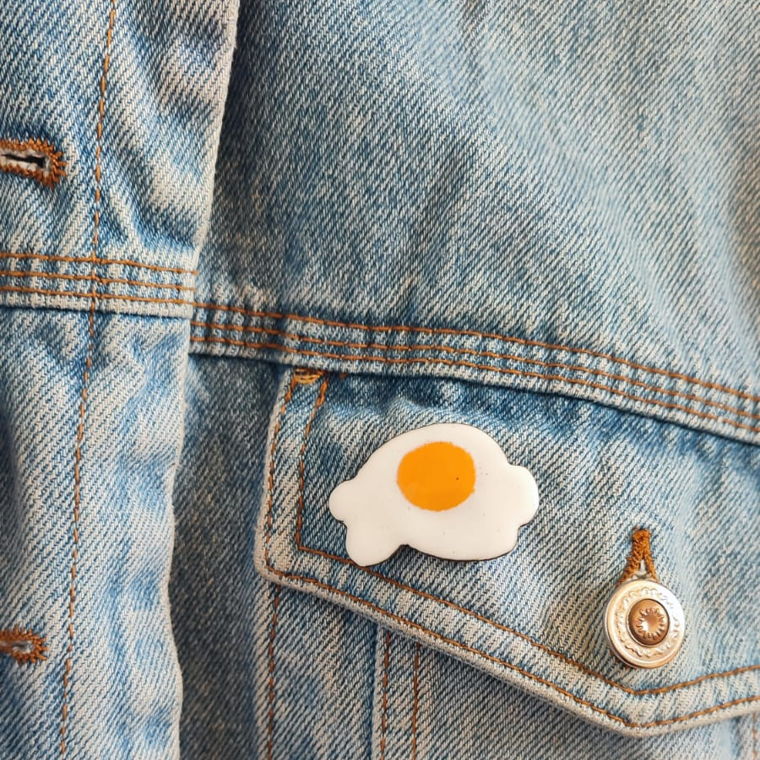 Sunny side up pin