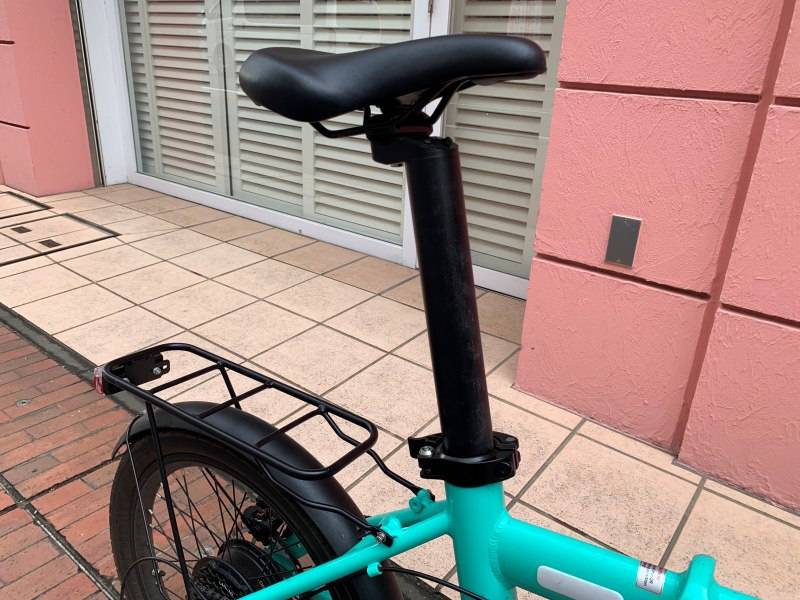 電動アシスト自転車のサドルバッテリーをアップ