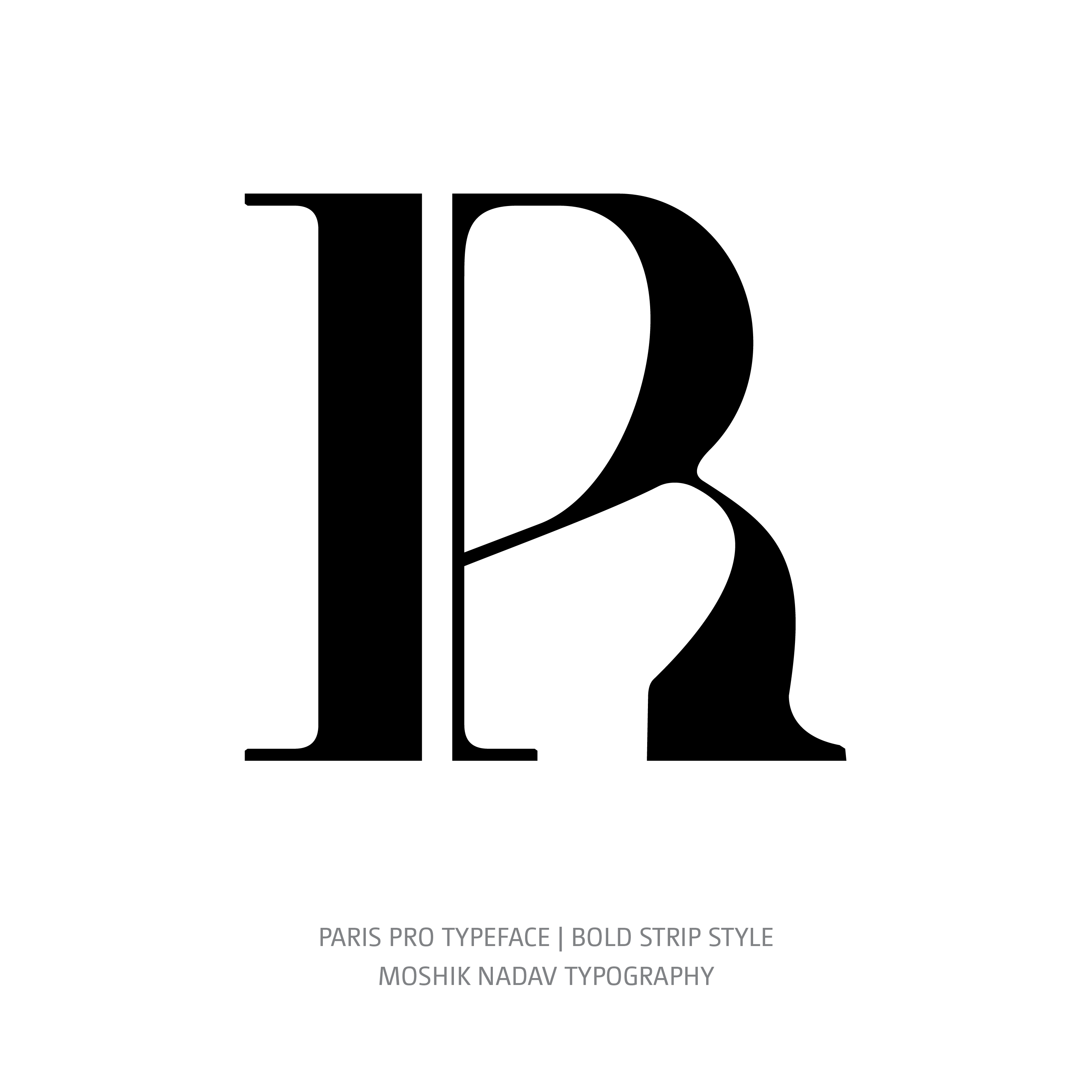Paris Pro Typeface Bold Strip R