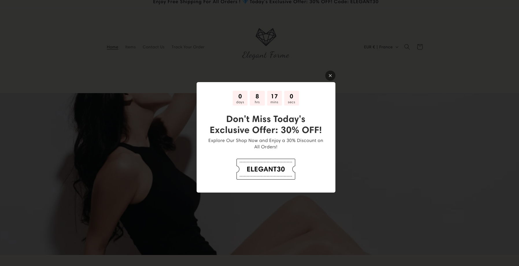 Discount popups with time countdown