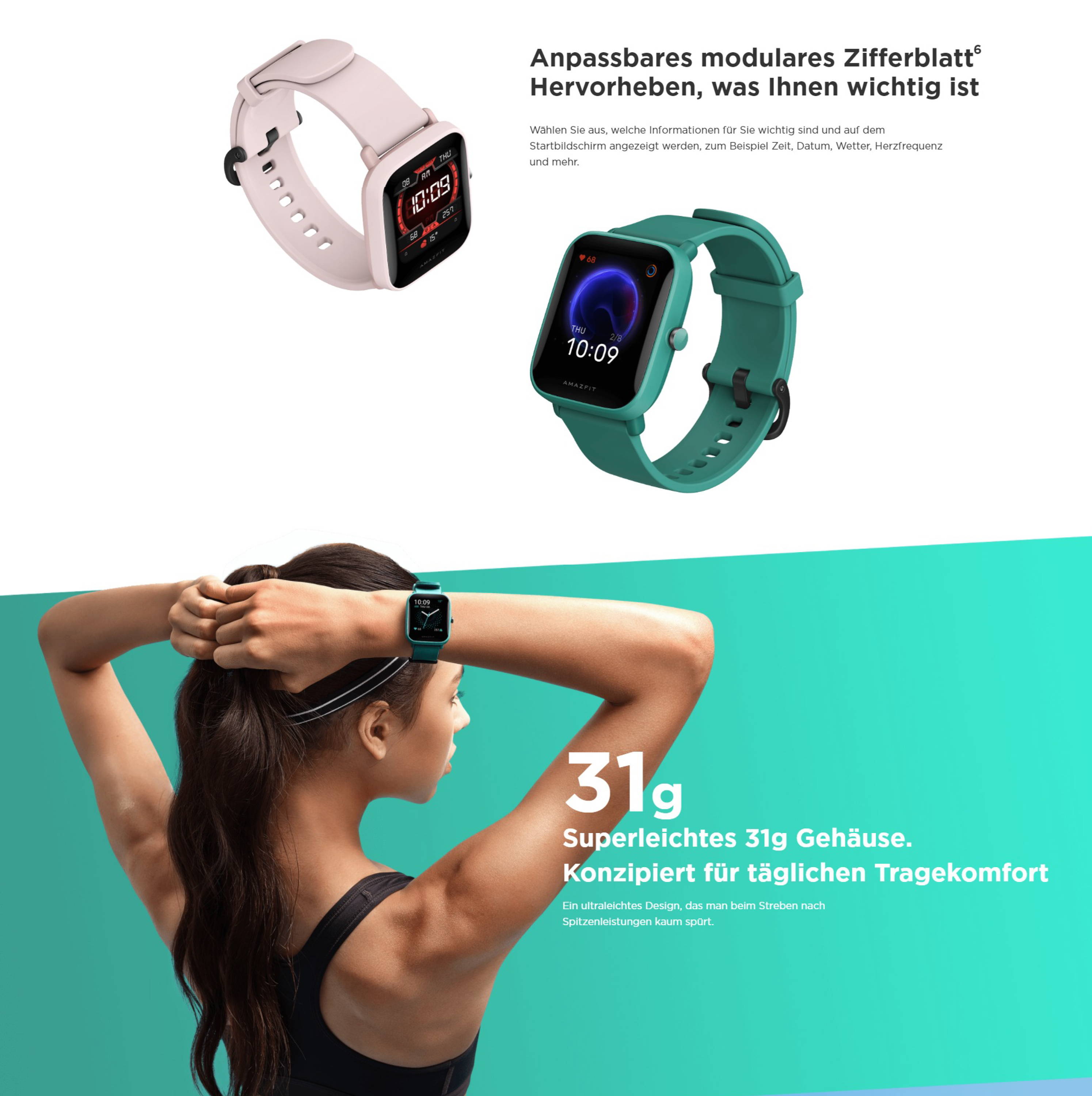 Smartwatch Amazfit Bip U Pro com Alexa integrado, GPS, 5atm à prova d'água  - Tecnobyte Shop