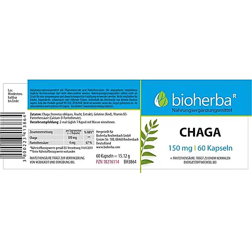 Chaga 150 mg 60 Kapseln