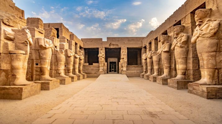 Karnak Temple complex is located on Luxor's east bank in Upper Egypt near modern-day Luxor city