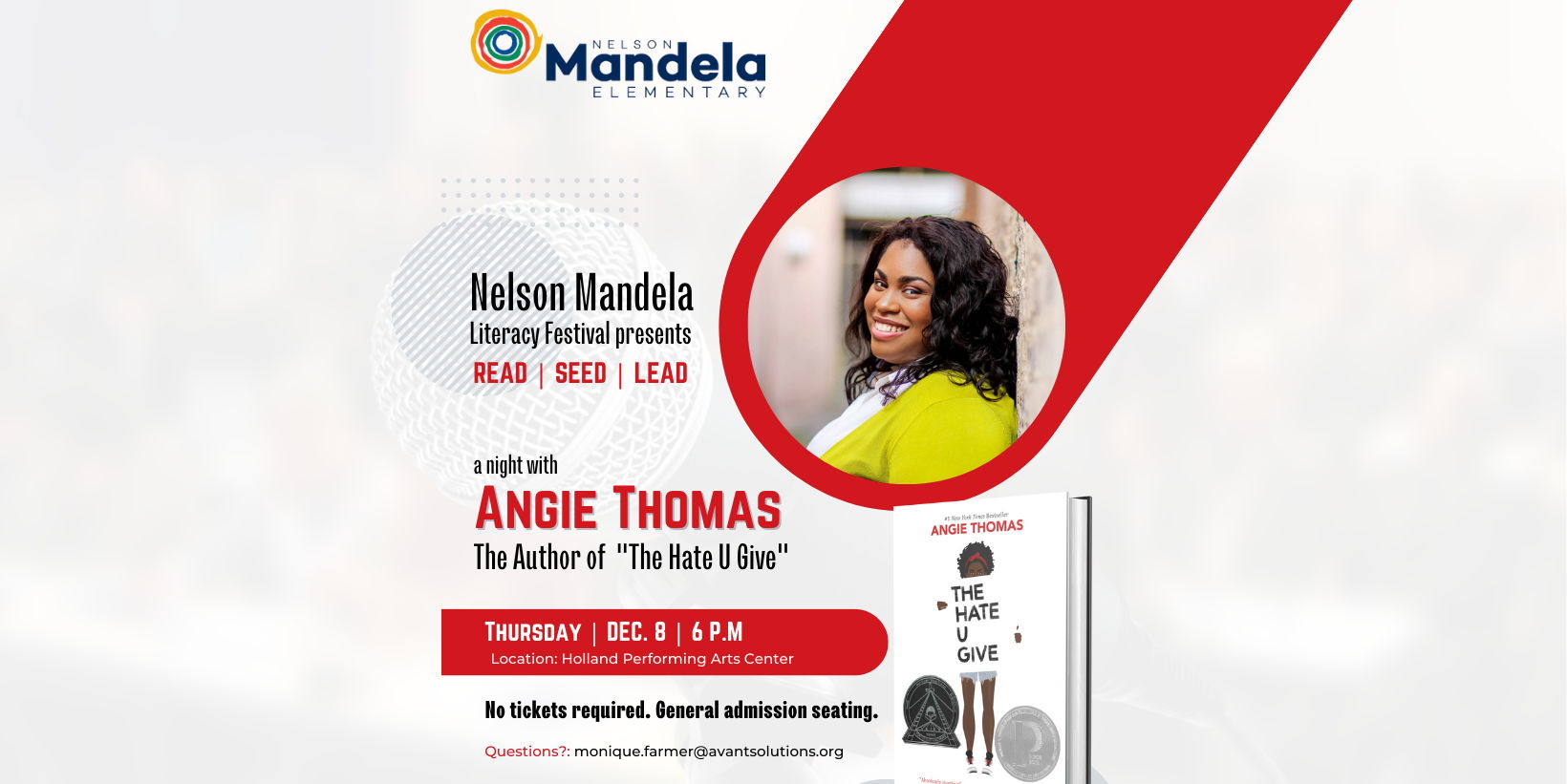 Nelson Mandela Literary Festival presents a night with Angie Thomas promotional image