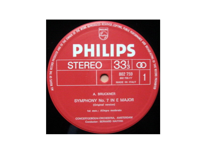 Philips / HAITINK, - Bruckner Symphony No.7, Te Deum, MINT, 2 LP Set!