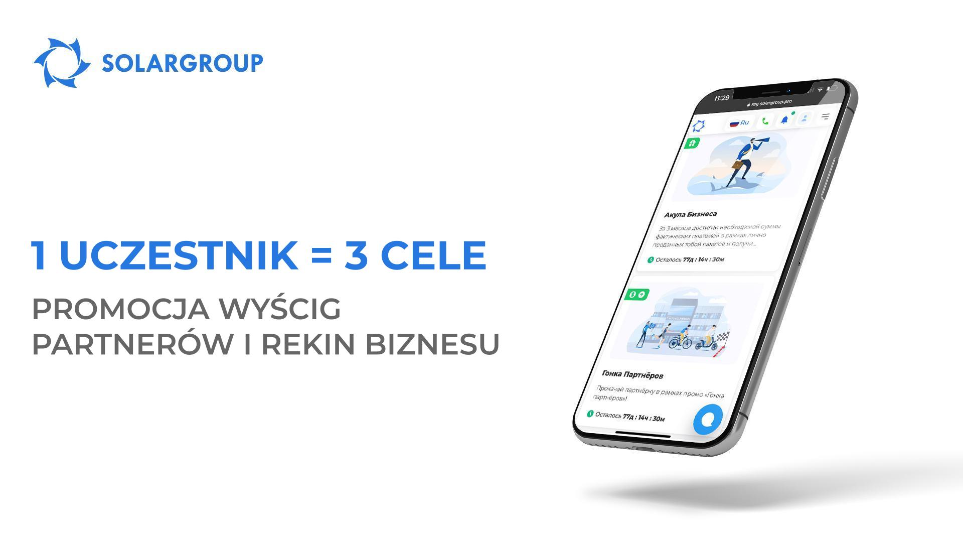 Promocja Wyścig Partnerów i Rekin Biznesu: 1 uczestnik = 3 cele