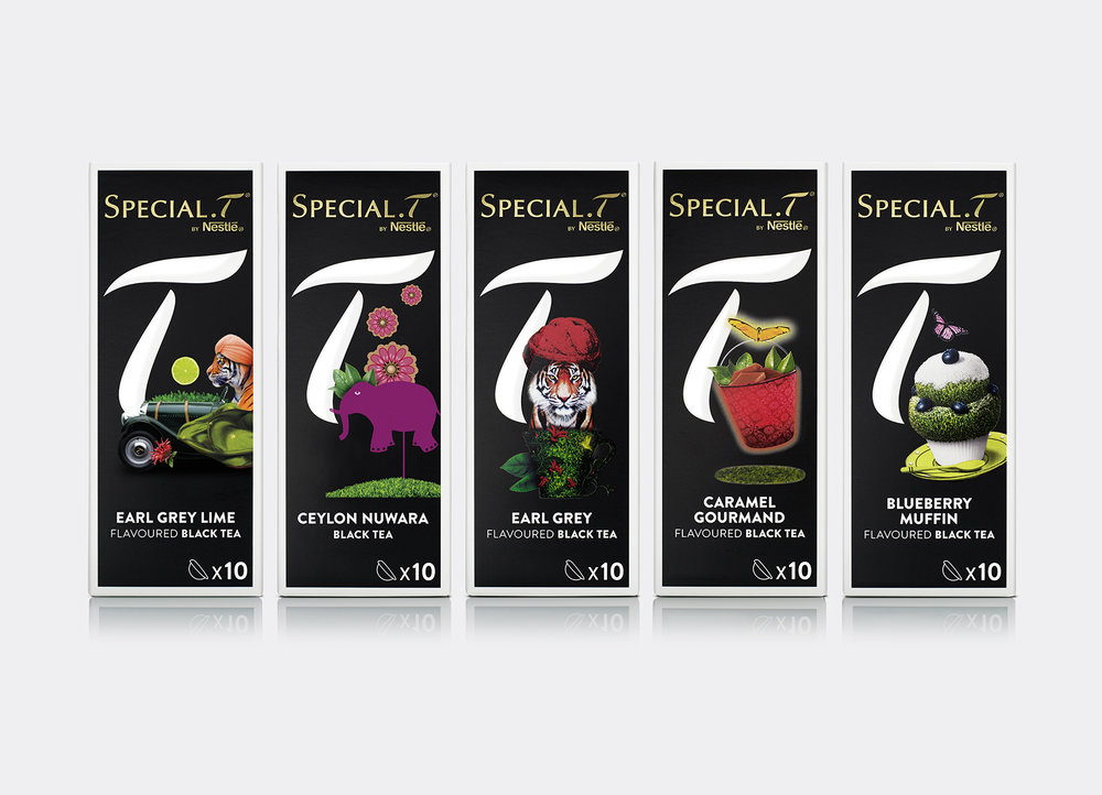 SPECIAL.T Nestlé Premium Tea Capsule Brand  Dieline - Design, Branding &  Packaging Inspiration