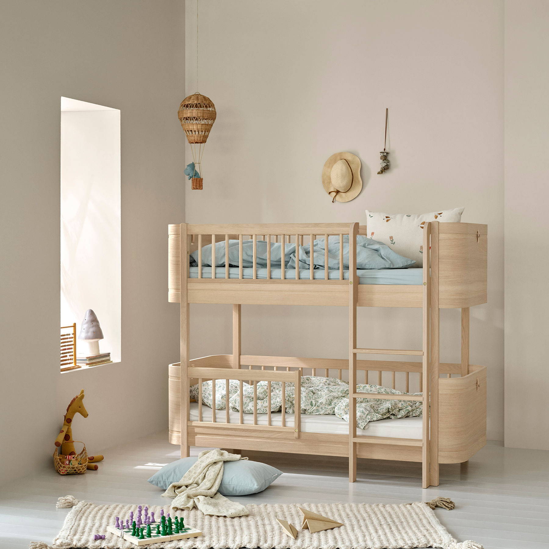 DĚTSKÁ PATROVÁ POSTEL WOOD MINI+ LOW, 68 × 162 cm -20%
