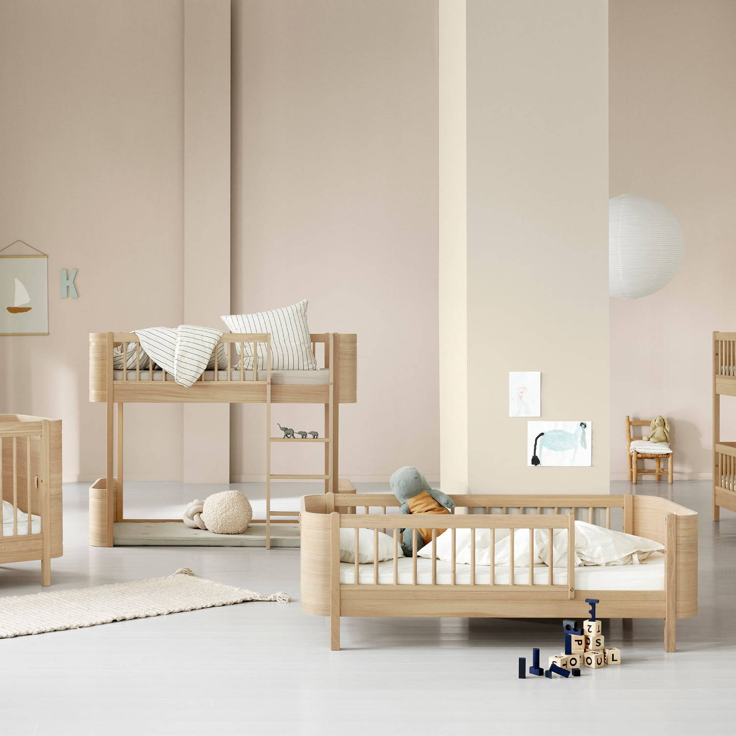 DĚTSKÁ PATROVÁ POSTEL WOOD MINI+ LOW, 68 × 162 cm -20%