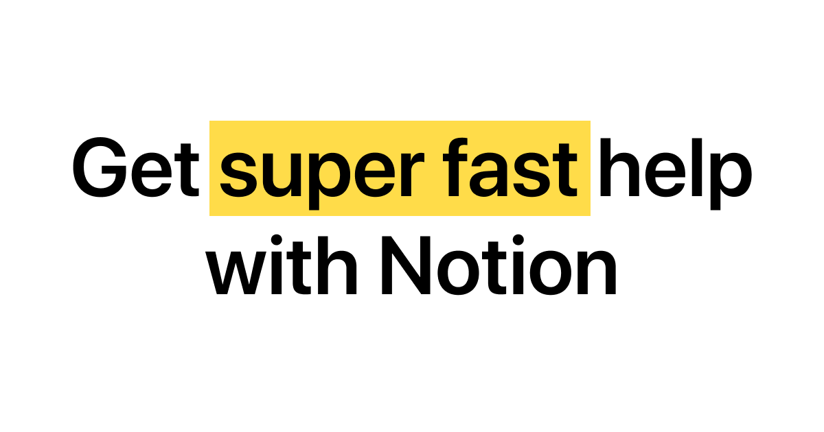 Get Super Fast Help With Notion Notion Chat