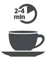icon illustration d'une tasse de thé minceur avec une horloge pour le temps d'infusion du thé minceur jouvence pour des conseils de préparation 