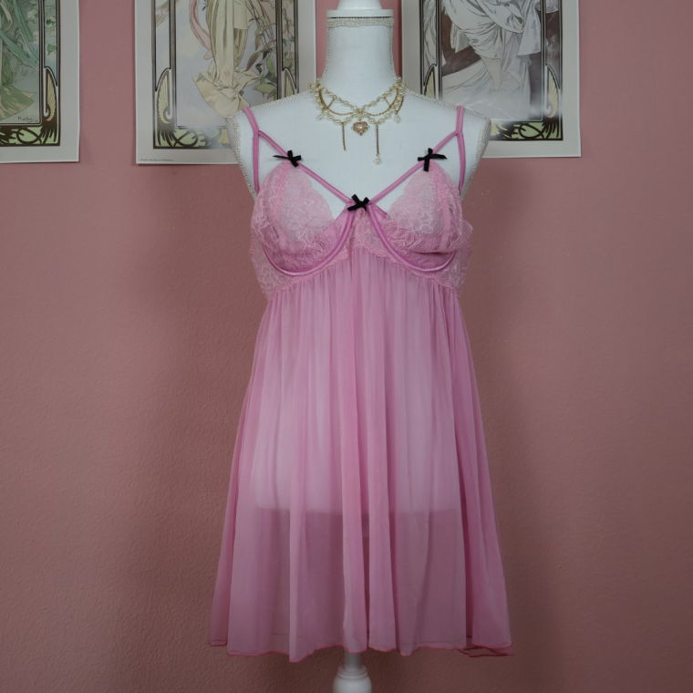 La Vie En Rose Slip Dress (Vintage - L)