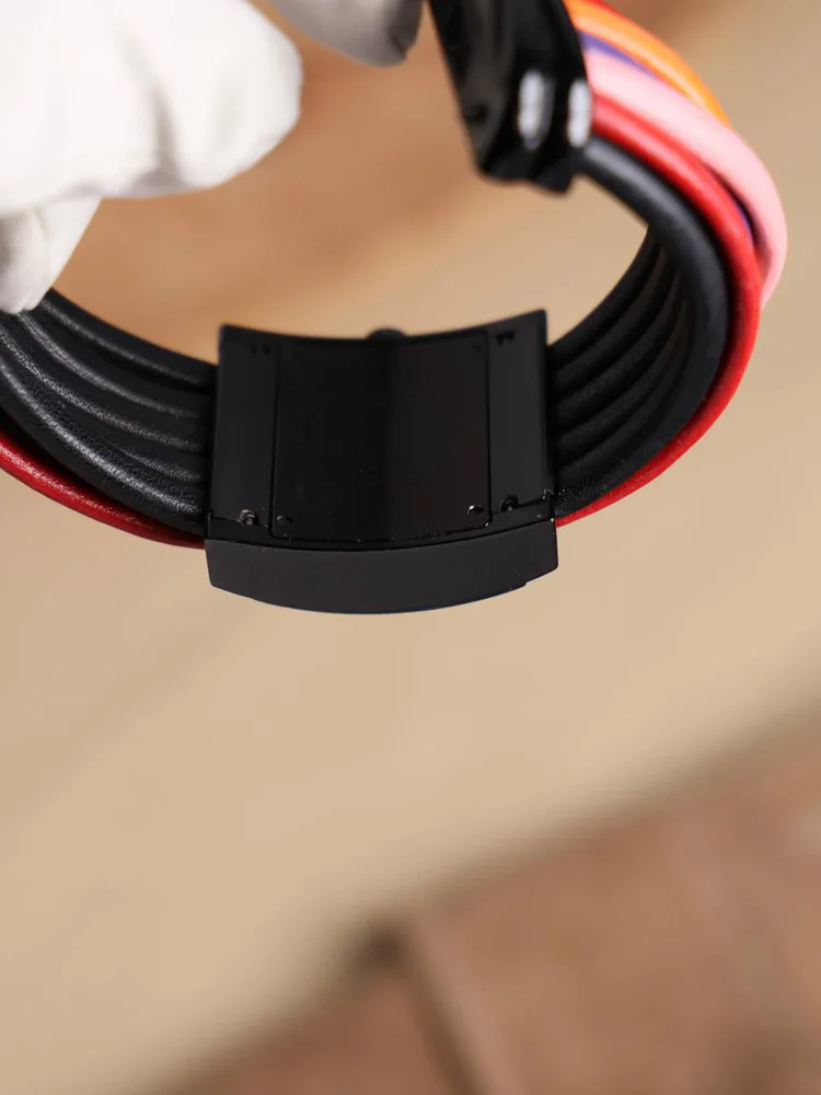 Allegra S12 Black PVD Steel with White/Orange/Pink Sapphires