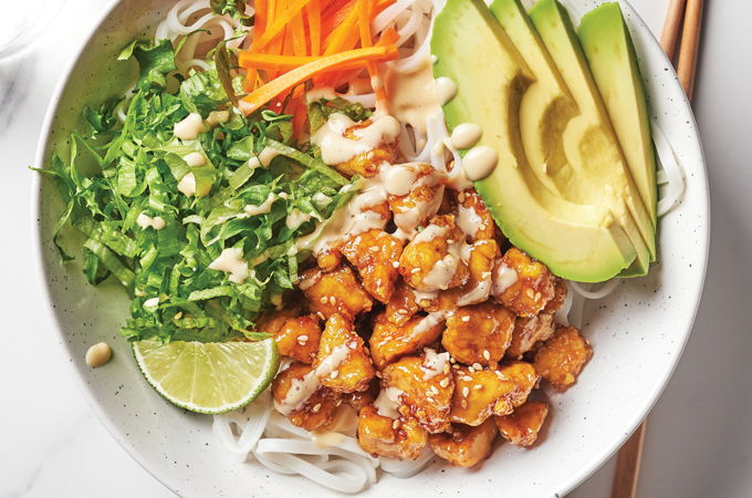 Bols-repas au tofu laqué