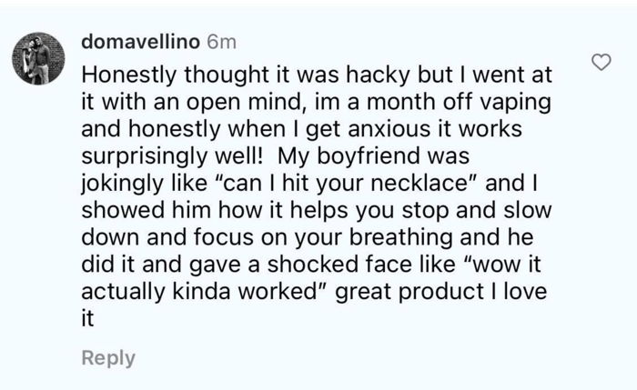 Comment: honestly thought it was hacky, a month off vaping, it works surprisingly well.