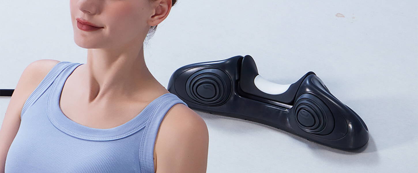 Neck traction massager