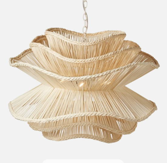 coastal style wicker chandelier