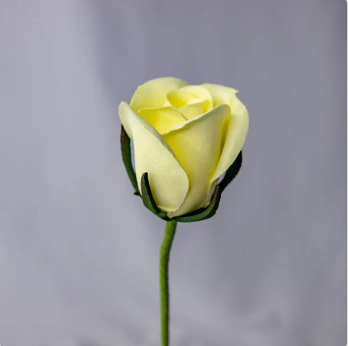 Lemon Velveteen Bud - Realistic Artificial Flowers