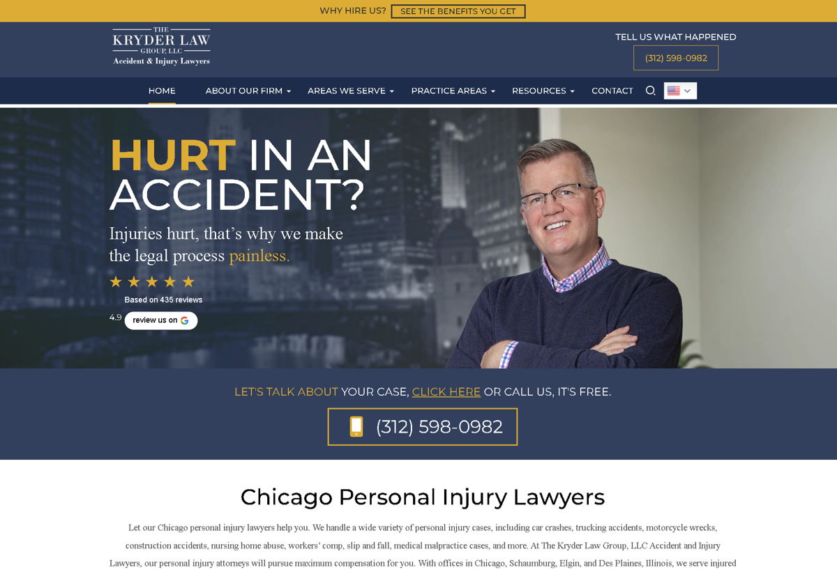 Screenshot of The Kryder Law Group , from the blue websites collection.