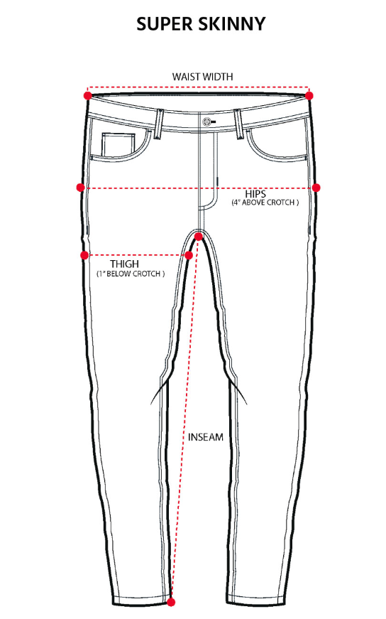 Men's Bottoms Size Guide – PENSHOPPE