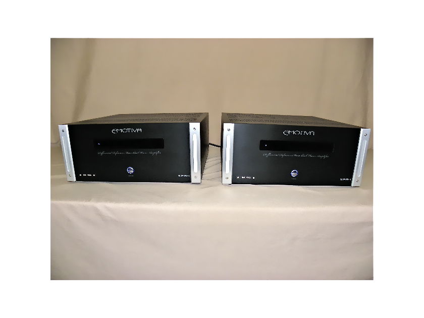 EMOTIVA XPA-1 MONO AMPLIFIERS ( ONE PAIR) EXCELLENT CONDITION - USED LESS THAN 200 HOURS