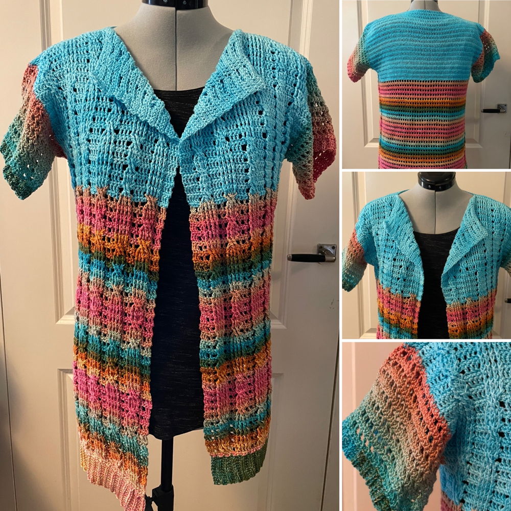 Crocheted cable vest Vivian