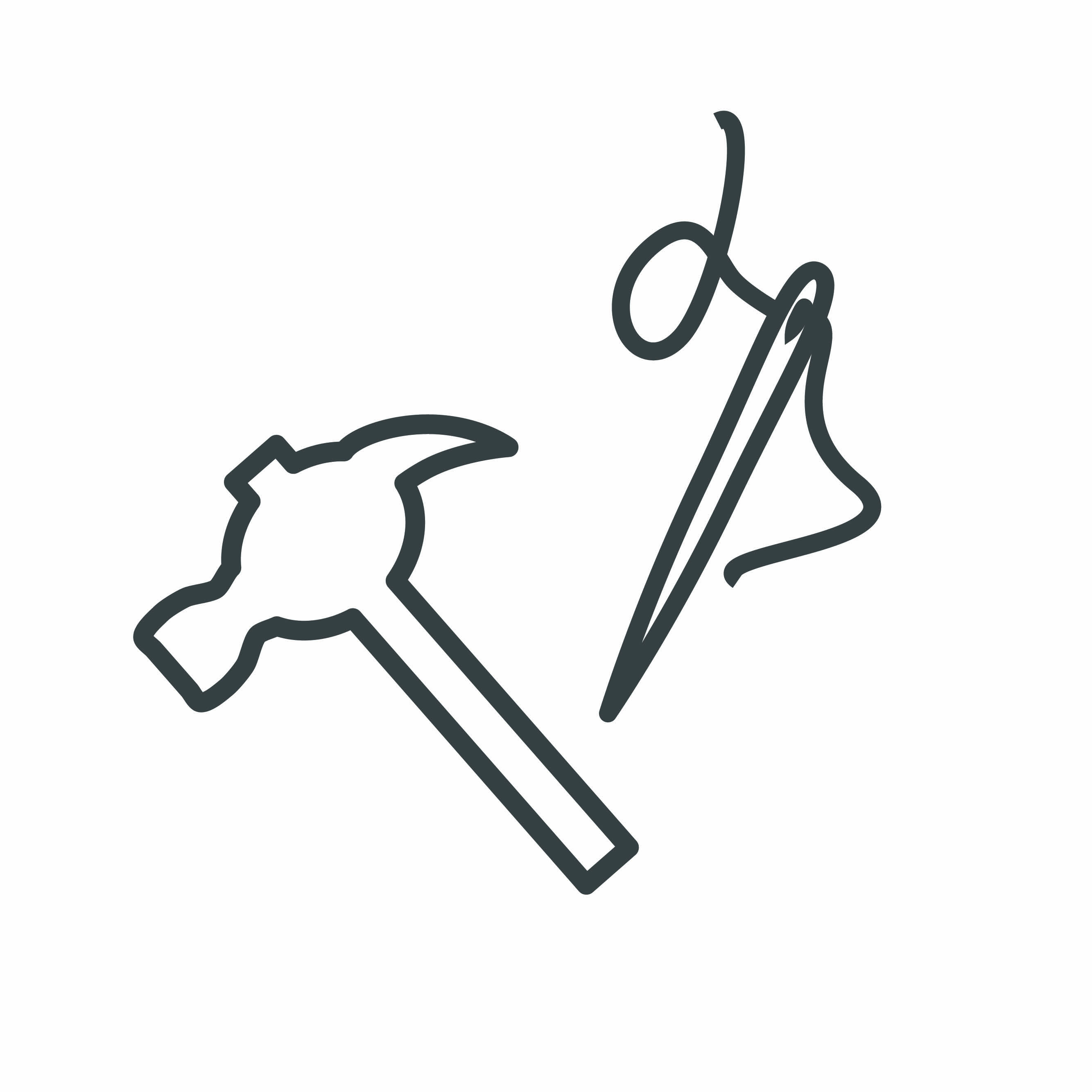 Hammer and Sewing needle icon