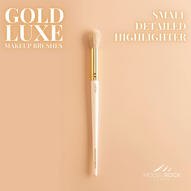 GOLD LUXE MAKEUP BRUSH "SMALL DETAILED HIGHLIGHTER" (MODELROCK)