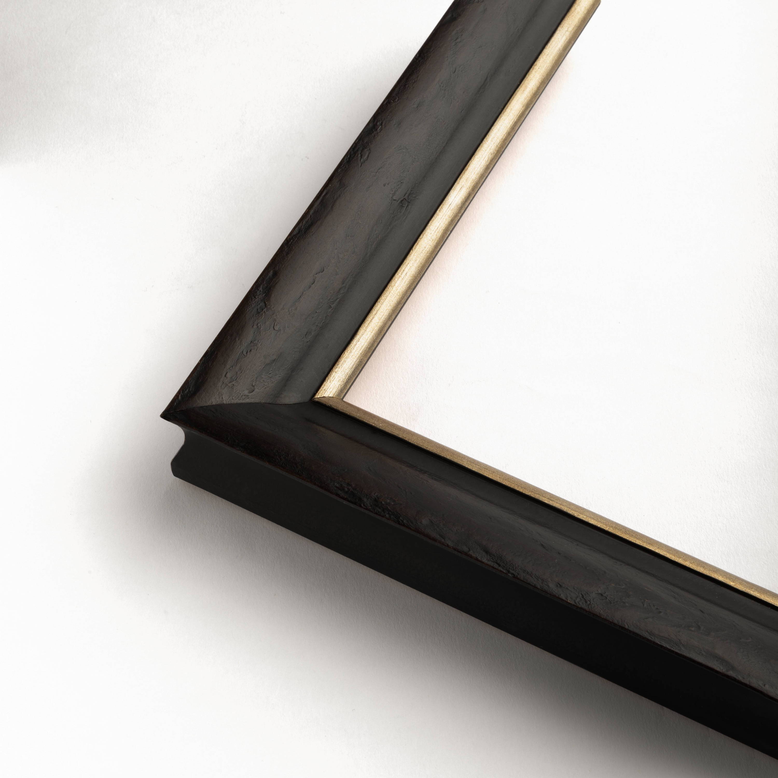 TV-Mirror Black Burl Veneer with Silver Edge by FRAMING TO A T