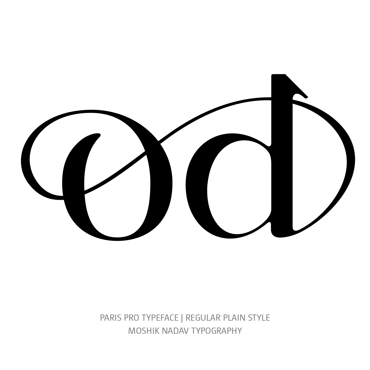 Paris Pro Typeface Regular od alternate ligature