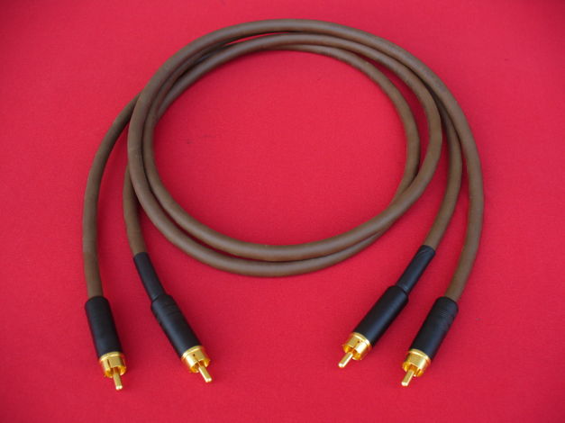 Belden 8402 1M Hand Made RCA Interconnects  Natural & O...
