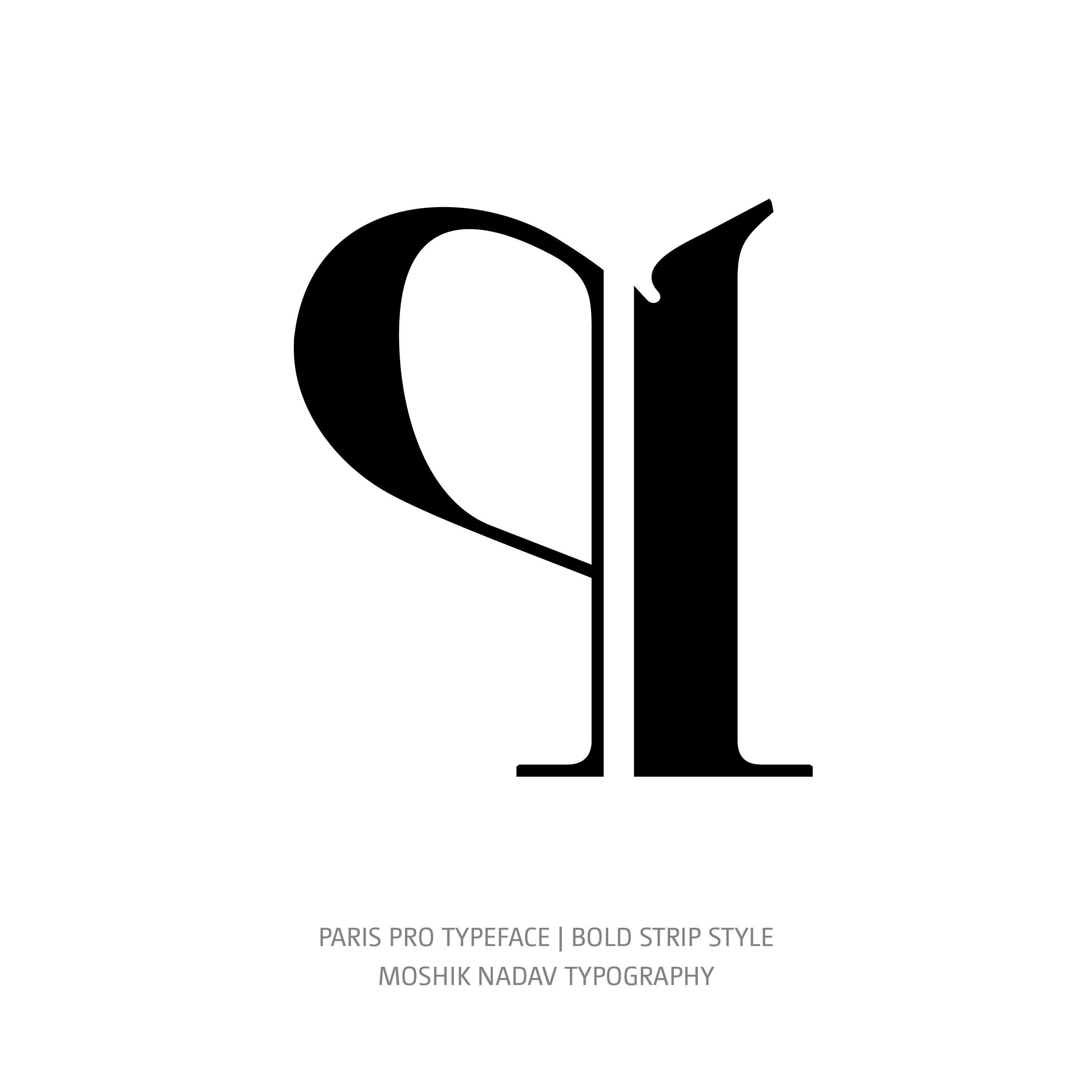 Paris Pro Typeface Bold Strip q